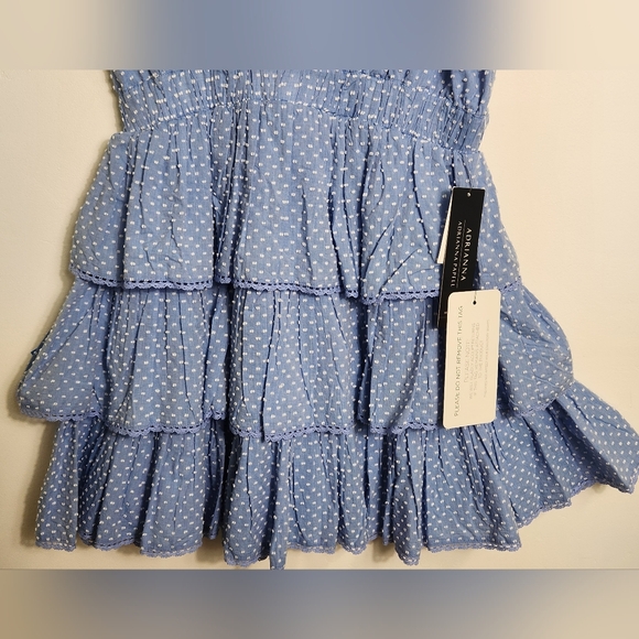 Adrianna Papell Blue Tiered Women's Dress Size 8.  #A14 - Picture 3 of 16